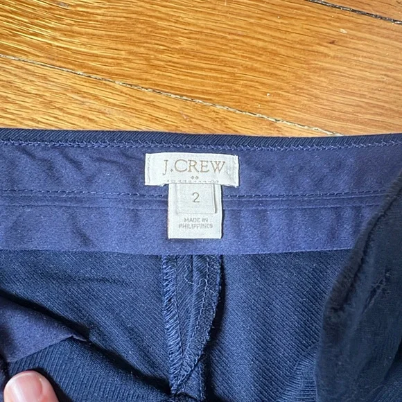 J. Crew Navy Mini Skirt with Gold Button Details - Picture 2 of 2